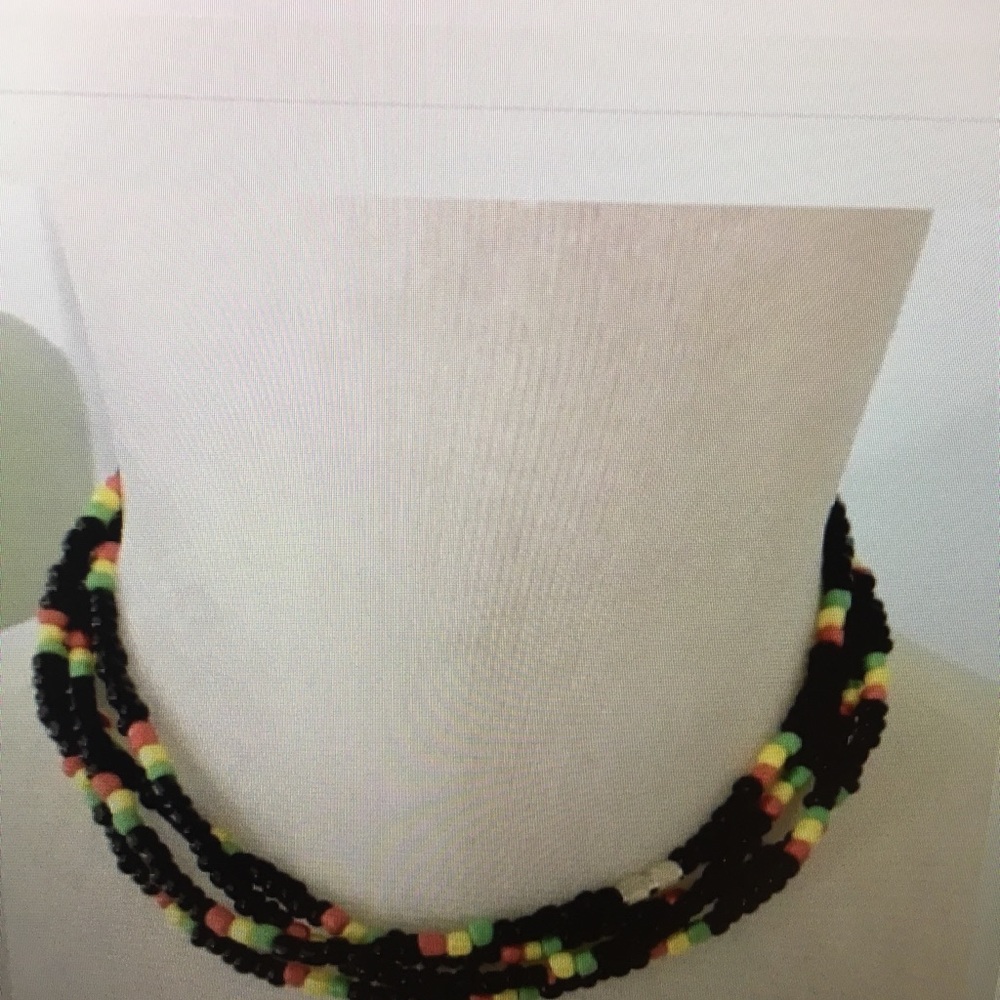 3 beaded strand necklace
